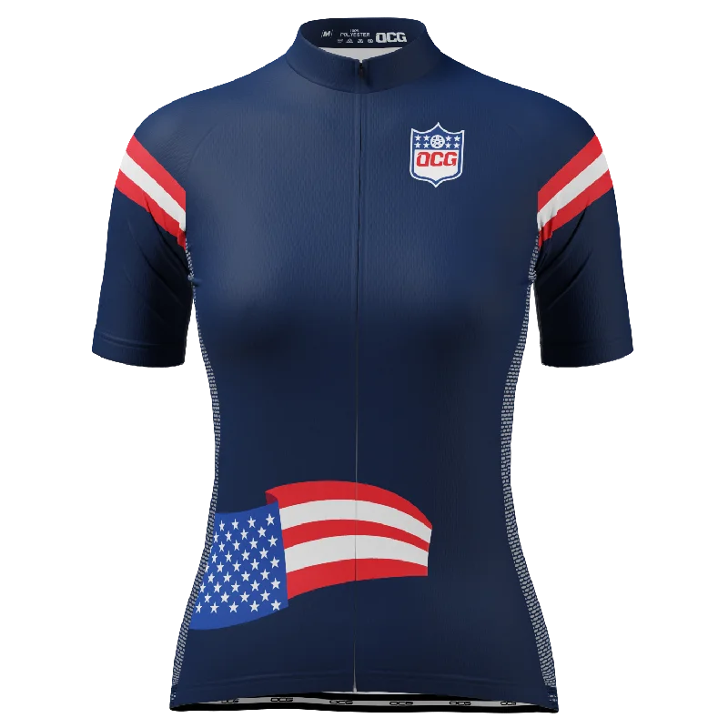 Women's New England Football Short Sleeve Cycling Jersey Casual Jersey Blouse