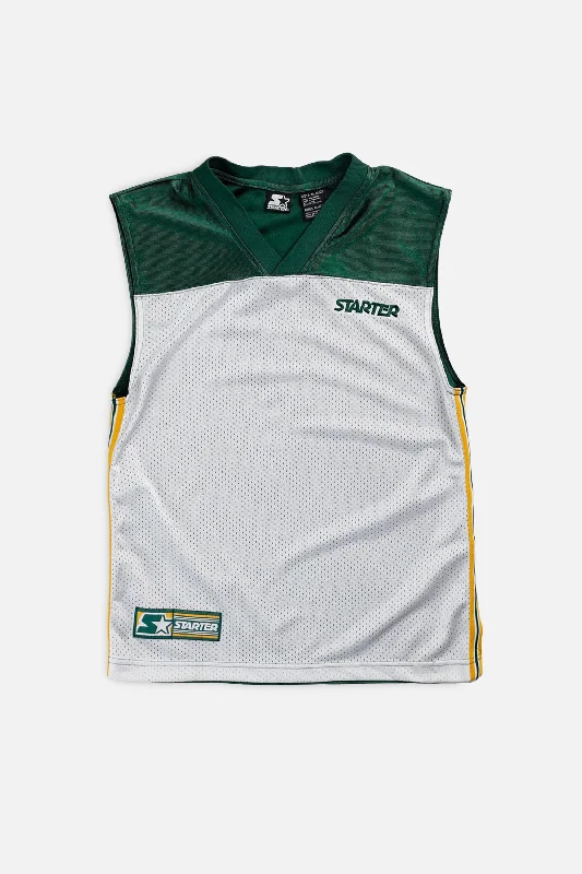Vintage Starter Basketball Jersey - Women's S Polo Neck Jersey Top