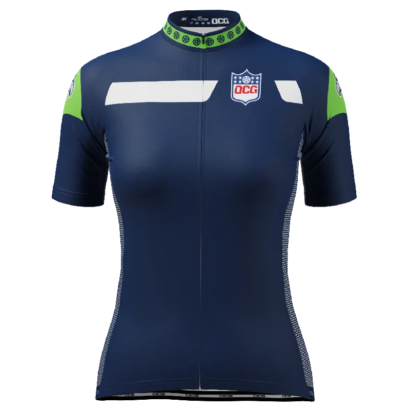 Women's Seattle Football Short Sleeve Cycling Jersey Soft Jersey Shirt