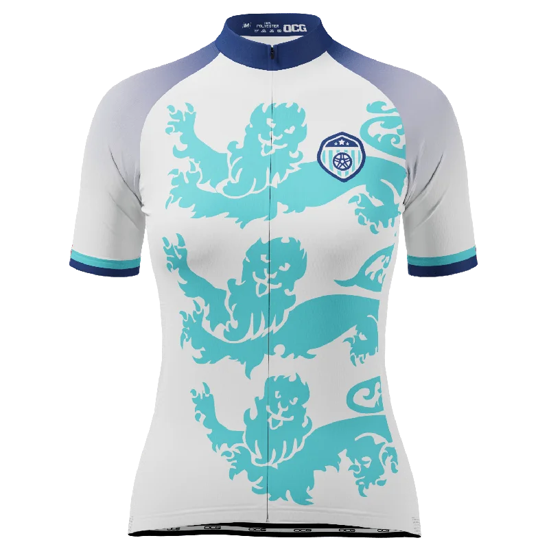 Women's England Soccer Short Sleeve Cycling Jersey Limited Edition Jersey Tee
