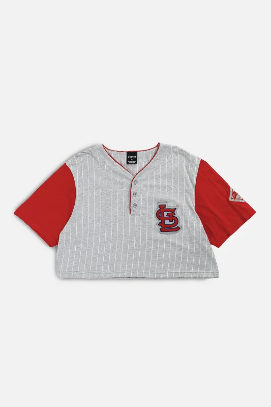 Rework Crop St. Louis Cardinals MLB Jersey - XL Ribbed Jersey Tee