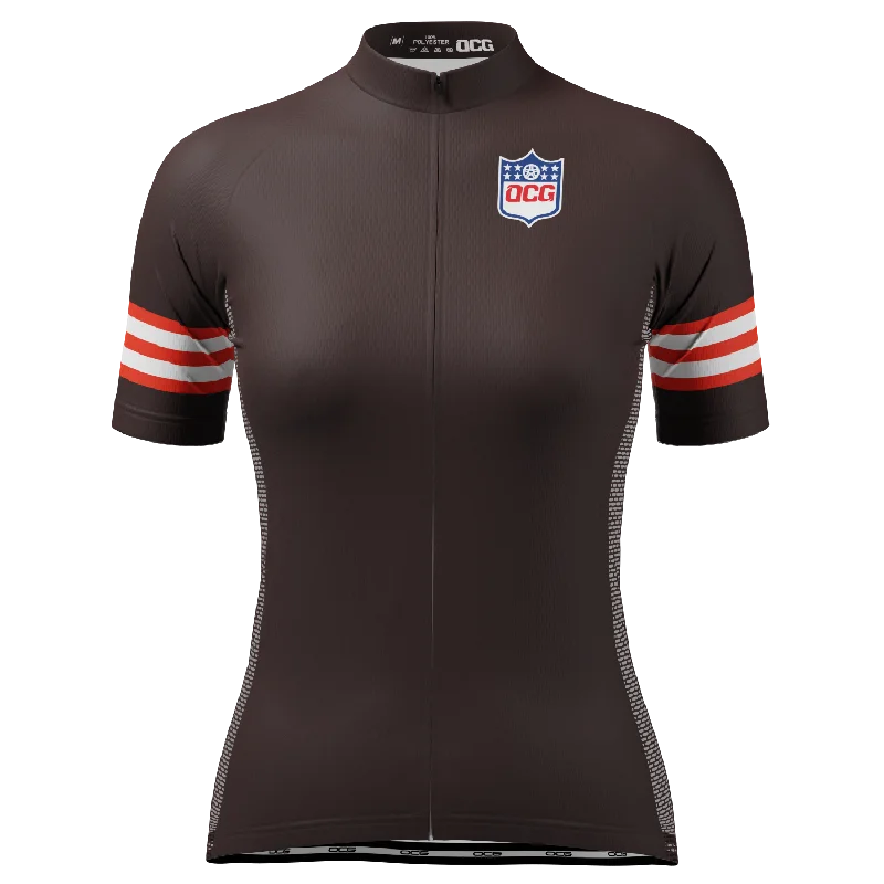 Women's Cleveland Football Short Sleeve Cycling Jersey Spring Jersey Blouse