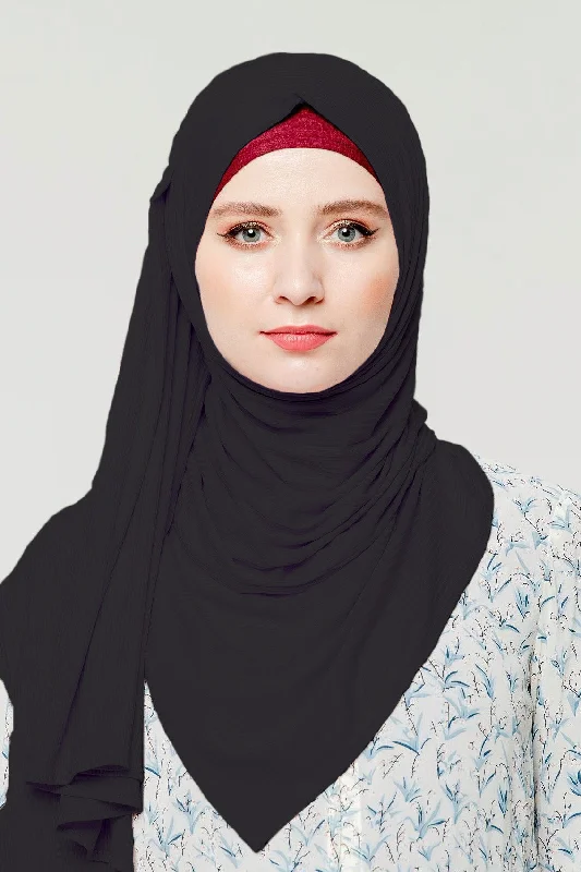 Ribbed Jersey Hijab  (More Colors Available) Long Sleeve Jersey Tee
