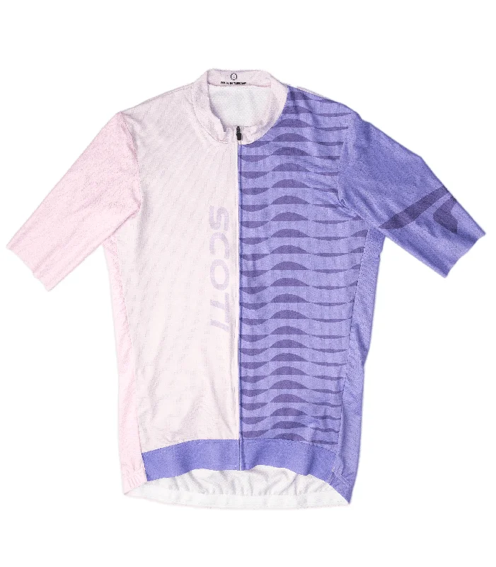 SCOTI Purple Libertas Women Cycling Jersey Round Neck Jersey Tee