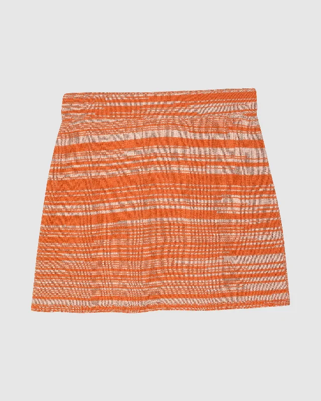MAITE JERSEY-KNIT SKIRT IN ORANGE Organic Jersey Tee