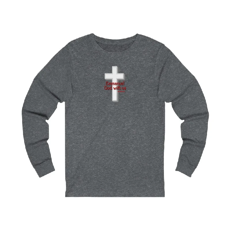 Emmanuel God With Us Women Unisex Jersey Long Sleeve Tee Patterned Jersey Tee