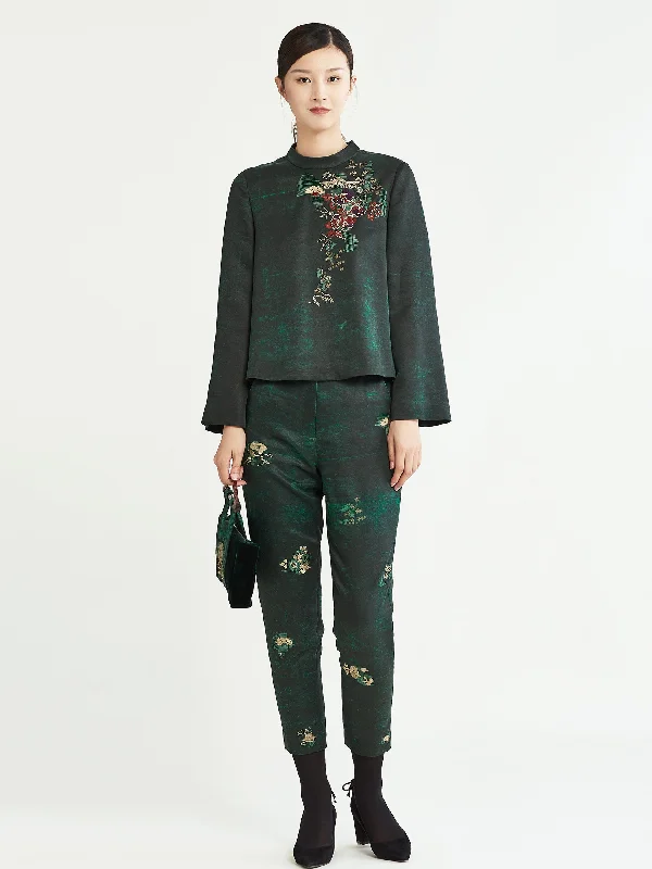 Painted Cotton Blend Jersey Trousers Fashion Jersey Blouse