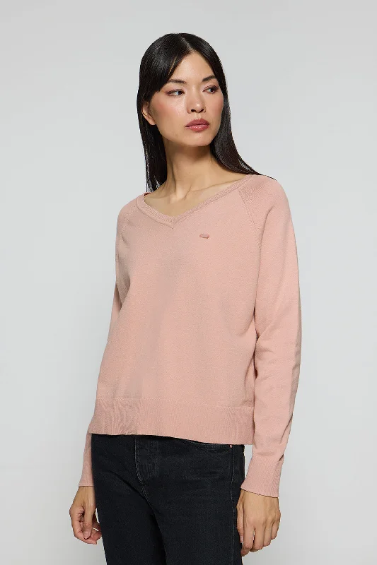 Jersey de punto Katniss rosa palo con detalle de botón nacarado Polo Club Vintage Jersey Tee Jersey de punto Katniss rosa palo con detalle de botón nacarado Polo Club Vintage Jersey Tee