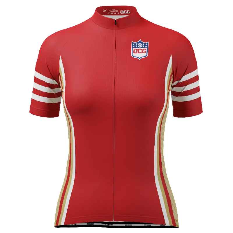 Women's San Francisco Football Short Sleeve Cycling Jersey Evening Jersey Tee