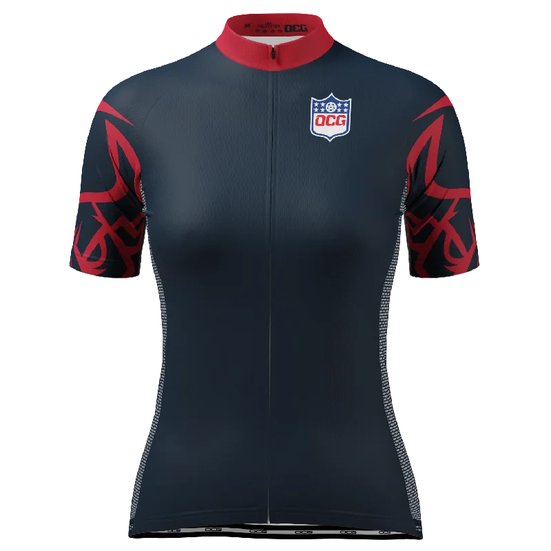 Women's Houston Football Short Sleeve Cycling Jersey Linen Jersey Top