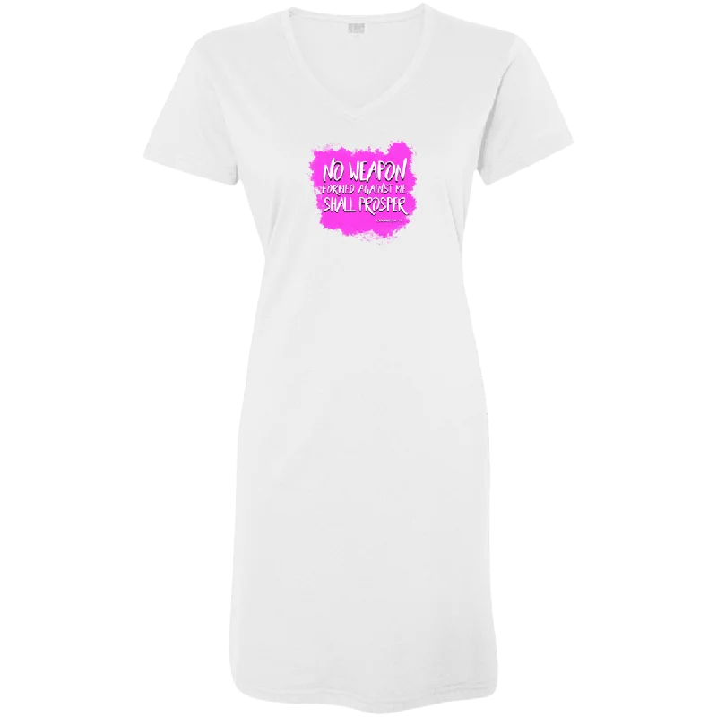 No Weapon Formed Against Me Shall Prosper Ladies V Neck Fine Jersey Cover up Textured Jersey Blouse