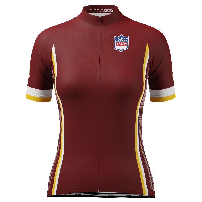 Women's Washington Football Short Sleeve Cycling Jersey Party Jersey Tee