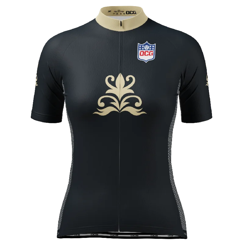 Women's New Orleans Football Short Sleeve Cycling Jersey Fashion Jersey Blouse