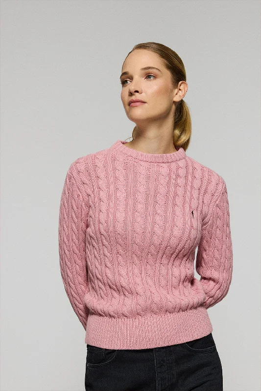 Jersey trenzado color rosa con logo bordado Rigby Go Minimalist Jersey Tee