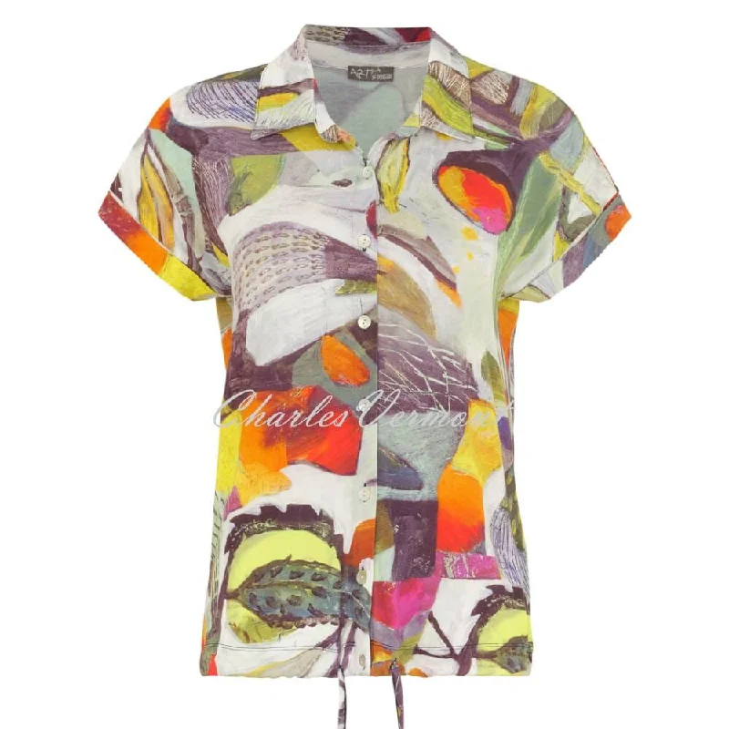 Dolcezza 'Botanica' Jersey Blouse With Drawstring Hem - Style 24693 Affordable Jersey Tee Dolcezza 'Botanica' Jersey Blouse With Drawstring Hem - Style 24693 Affordable Jersey Tee