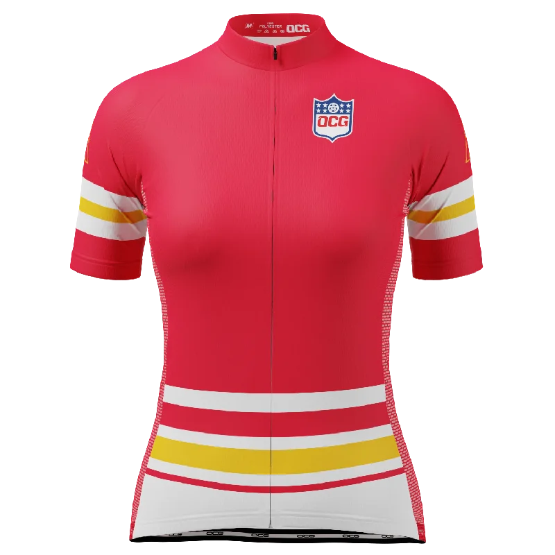 Women's Kansas Football Short Sleeve Cycling Jersey Premium Jersey Tee
