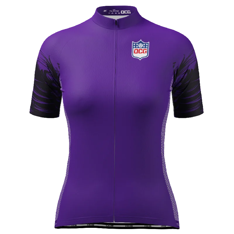 Women's Baltimore Football Short Sleeve Cycling Jersey Halter Neck Jersey Tee