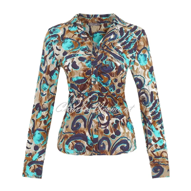 Dolcezza 'Fascination With Colours' Jersey Blouse - Style 74102 Sustainable Jersey Tee Dolcezza 'Fascination With Colours' Jersey Blouse - Style 74102 Sustainable Jersey Tee