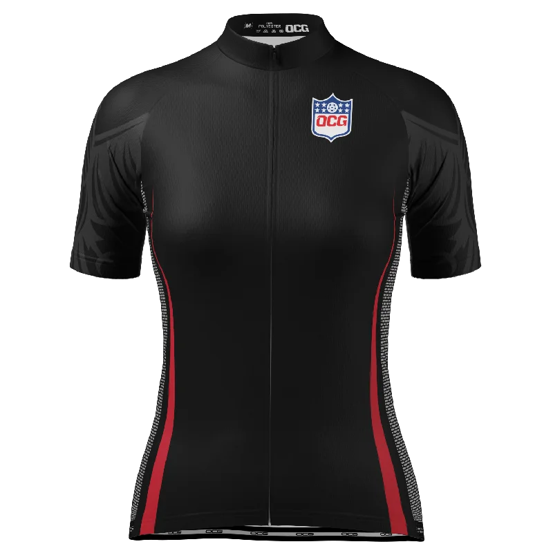 Women's Atlanta Football Short Sleeve Cycling Jersey Polo Neck Jersey Top