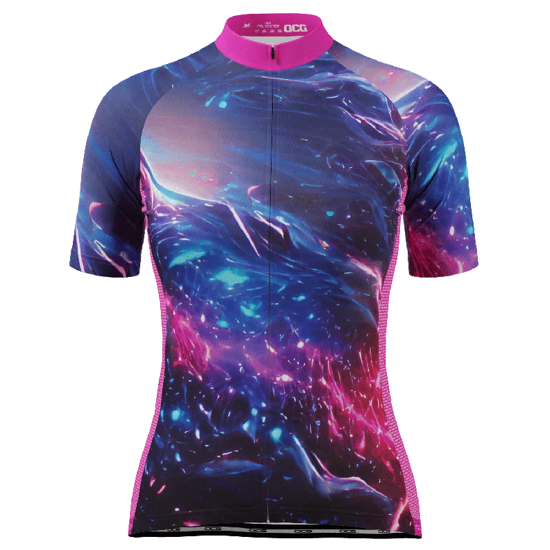 Women's Galaxy Short Sleeve Cycling Jersey Casual Weekend Jersey Tee