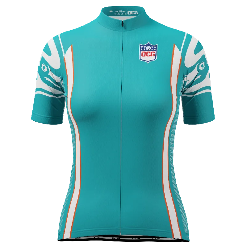 Women's Miami Football Short Sleeve Cycling Jersey Comfortable Jersey Tee