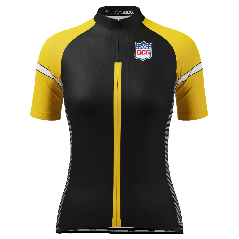 Women's Pittsburg Football Short Sleeve Cycling Jersey Daily Wear Jersey Tee