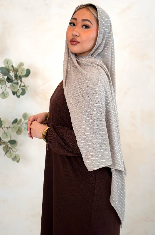Embellished Jersey Hijab Off Shoulder Jersey Top