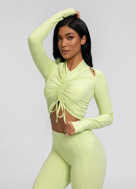 Drawstring Crop Top Machine Wash Dry Clean Hand Wash