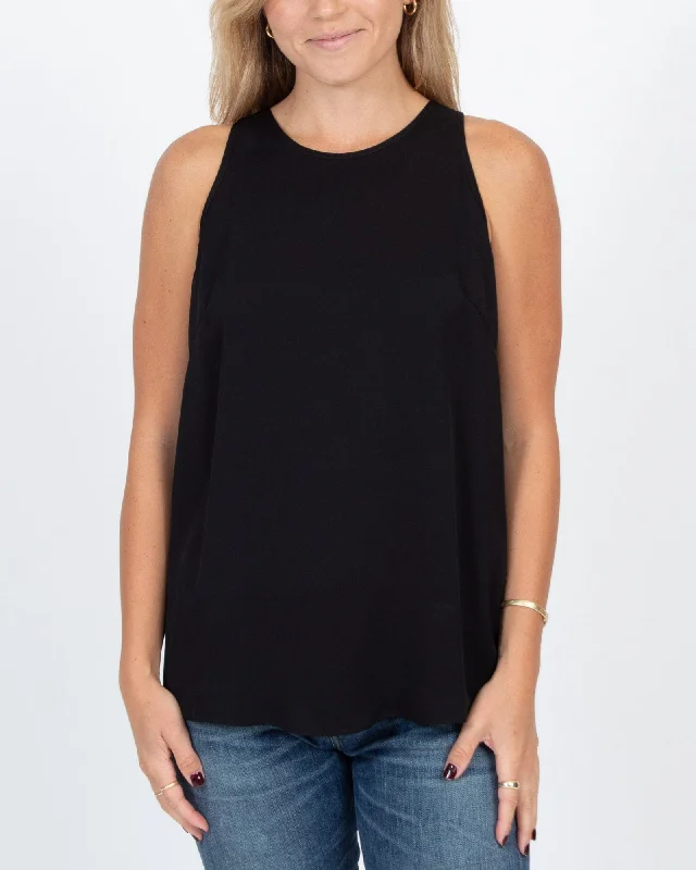 Black Silk Blend Tank sexy tank top