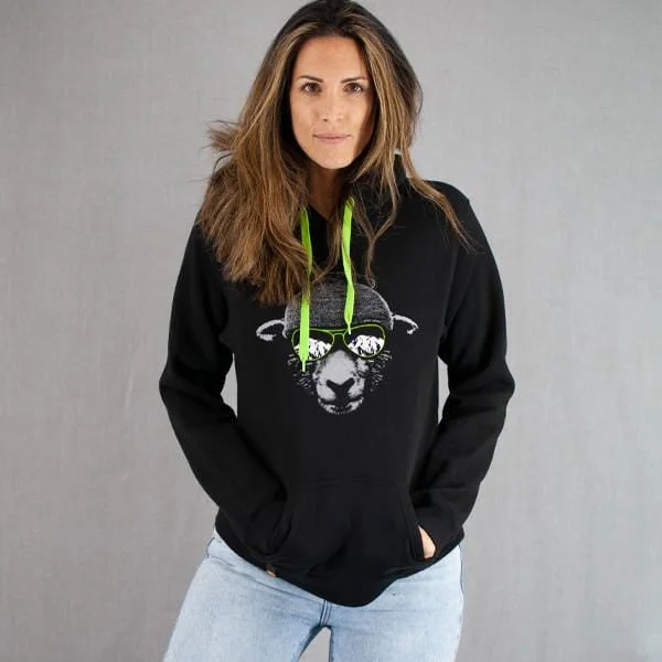 Sheep Shades Womens Hoodie Hoodie with Bell Sleeves Flared Feminine