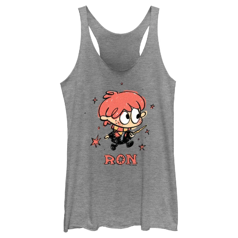 Women's Harry Potter Ron Starry Cartoon Racerback Tank Top sexy tank top