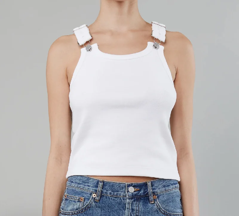 White Mississippi Tank strappy tank top