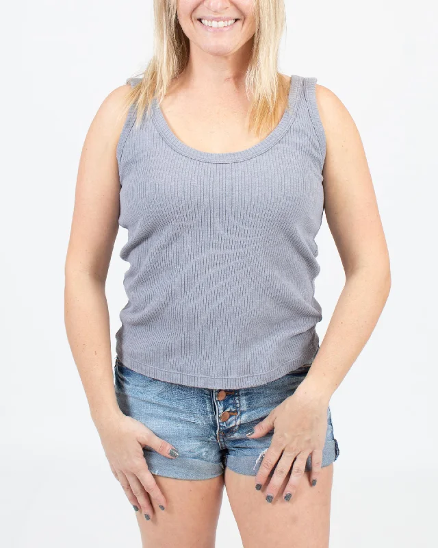 Ribbed Tank breathable tank top