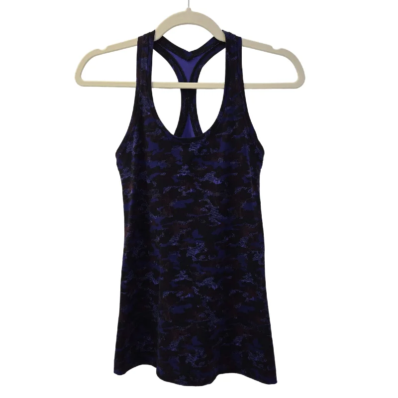 Lululemon Cool Racerback II Camouflage Tank Top Size 6 low neck tank