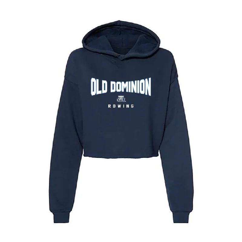 Old Dominion - NCAA Women's Rowing : Haven Habhab - Women's Crop Fleece Hoodie Hoodie with Gradient Ombre Colorful