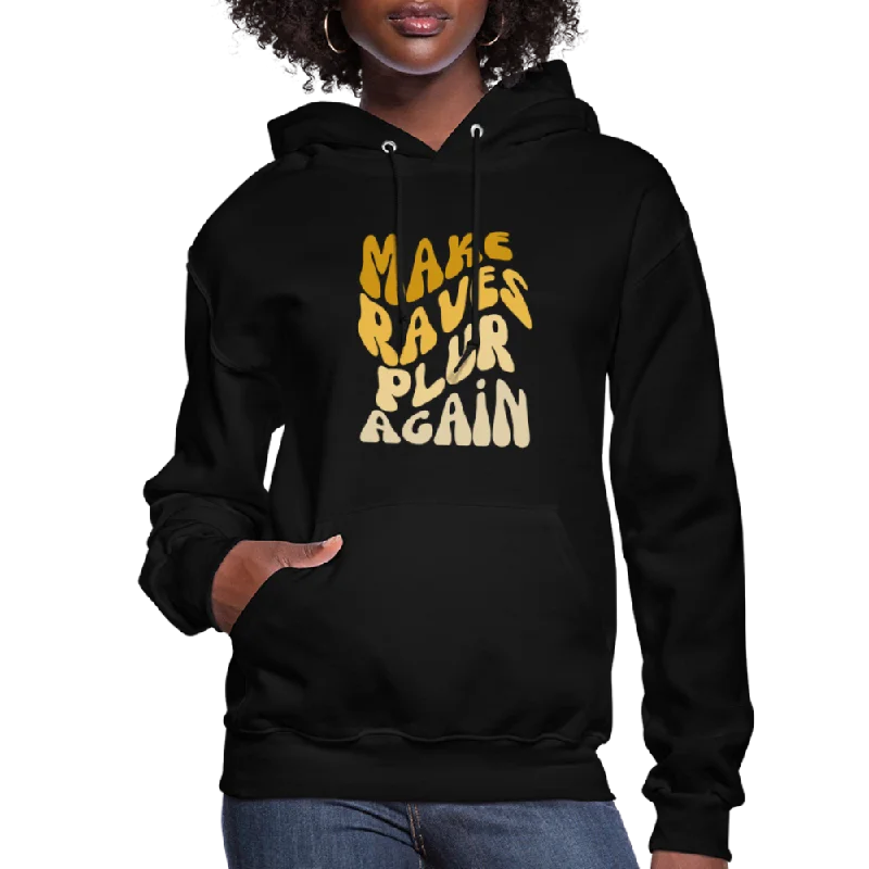 Makes Raves Plur Hoodie Hoodie with High-Low Hem Asymmetrical Trendy