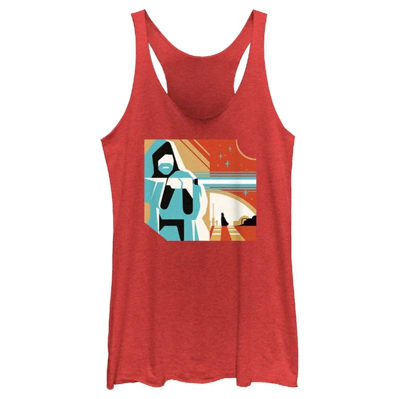 Women's Star Wars: Obi-Wan Kenobi Geometric Obi-Wan Racerback Tank Top white tank top