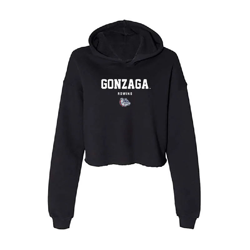 Gonzaga - NCAA Women's Rowing : Kana Barlag - Women's Crop Fleece Hoodie Hoodie with Hem Ribbing Snug Secure