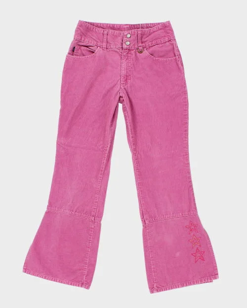 Y2k 00s Canyon River Blues Embroidered Pink Cord Trousers - W28 L29 Trousers Favorite Customer Y2k 00s Canyon River Blues Embroidered Pink Cord Trousers - W28 L29 Trousers Favorite Customer