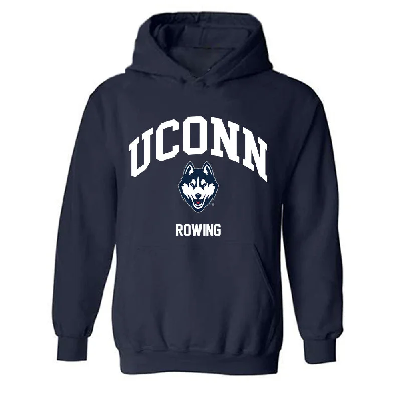 UConn - NCAA Women's Rowing : Emily Rossmeisl - Classic Shersey Hooded Sweatshirt Hoodie with V-Neck Classic Versatile