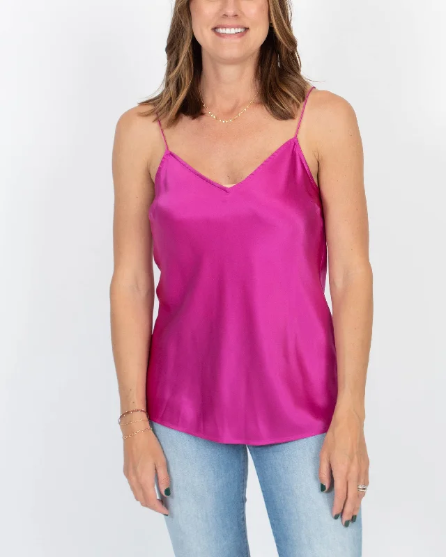 Magenta Silk Tank floral tank top