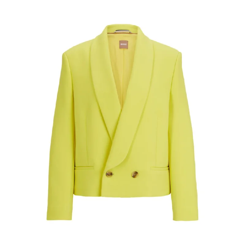 Relaxed-fit jacket in a cotton blend Zip Front Button Front Snap Front
