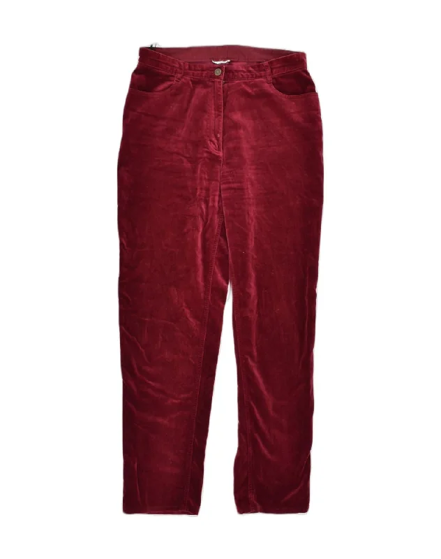 LAURA ASHLEY Womens Slim Casual Trousers W30 L30 Red Trousers Custom Made