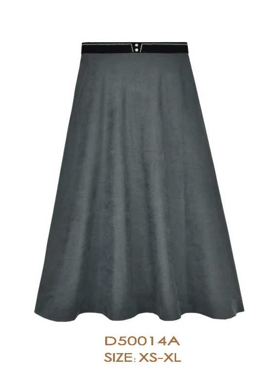 D50014A-SKIRT- velvet skirt plush