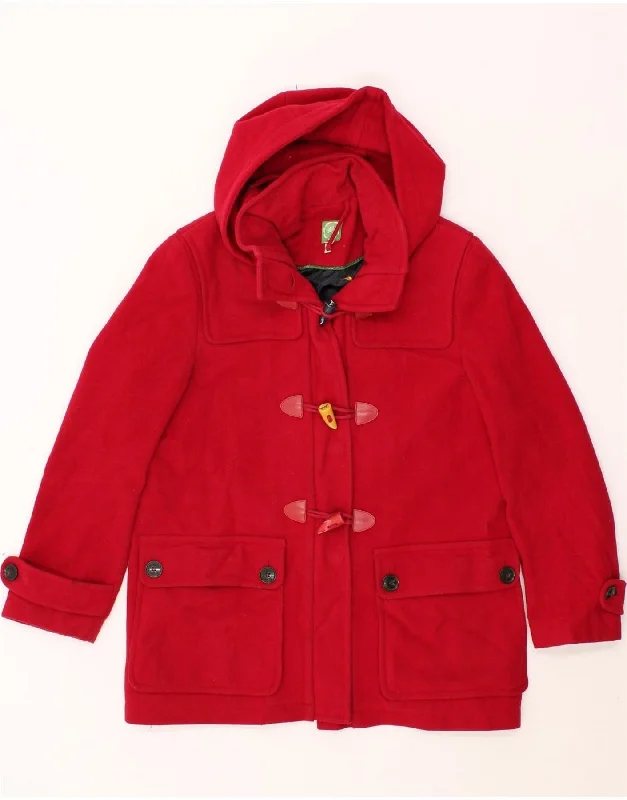 JOULES Womens Hooded Duffle Jacket UK 16 Large Red Polyamide Satin Jacket Silk Jacket Chiffon Jacket JOULES Womens Hooded Duffle Jacket UK 16 Large Red Polyamide Satin Jacket Silk Jacket Chiffon Jacket