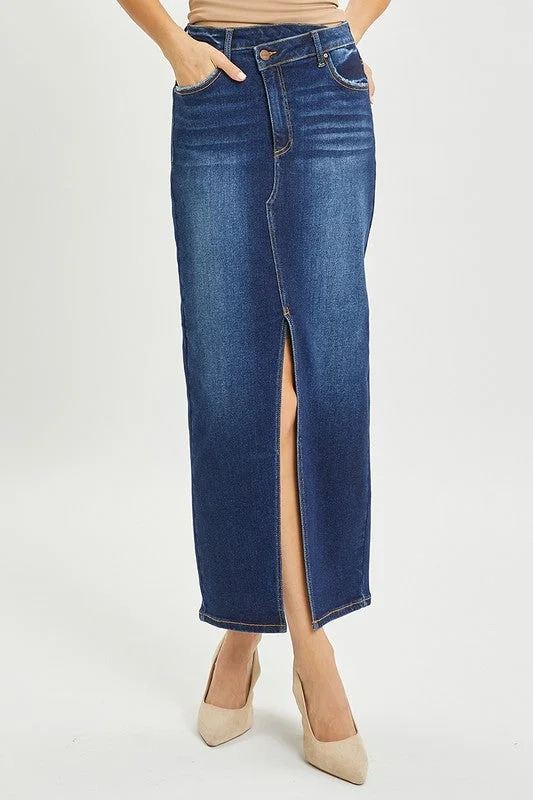 Dawn Denim Skirt wool skirt warm