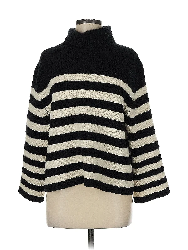 Turtleneck Sweater Graphic Sweater Embroidered Appliqued