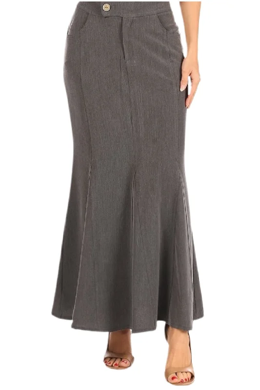 Long Office Skirt Style 908 wool skirt thick