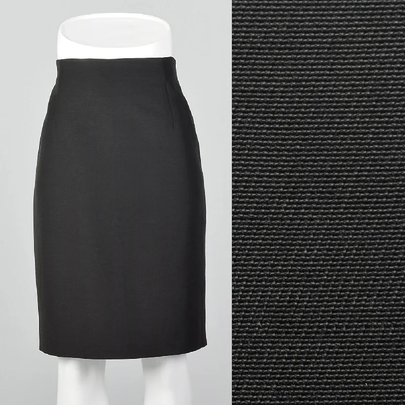 1990s Jil Sander Black Pencil Skirt seamless skirt comfort