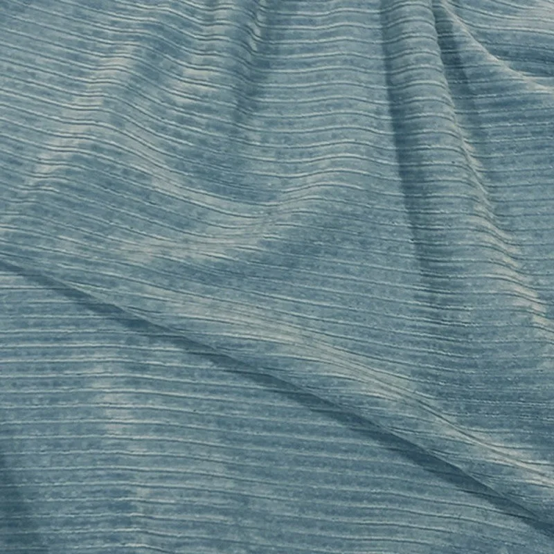 Sky Blue Jersey Corduroy Fabric Bronze Jersey Tee